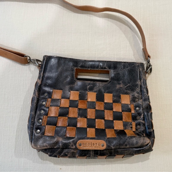BED|STU Black and Brown Checkered Crossbody Bag; brand new - Picture 3 of 8